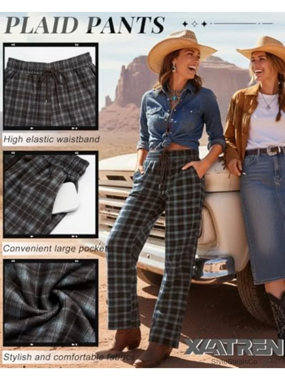 Women's Wide Leg Lounge Pajama Pants with Pockets